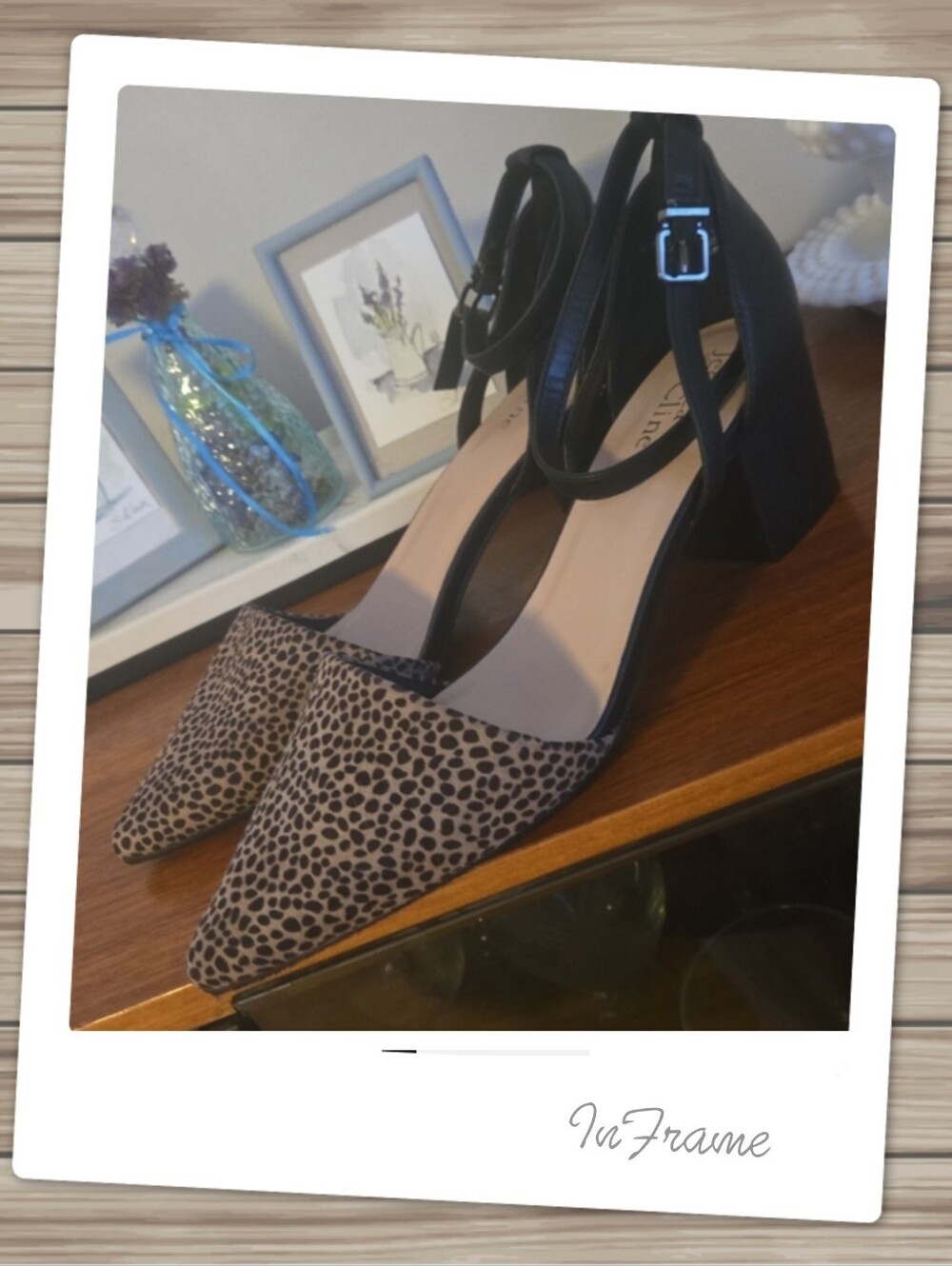 Nwot Leopard-Print Block Heel Ankle-Strap Pumps Size 10w